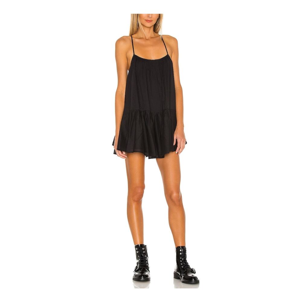 Lovers And Friends Tiered Black Loki Mini Dress Size S